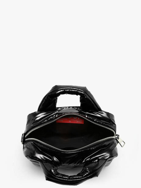 Cross Body Tas Glossy Gerecycleerd Polyester Wouf Zwart glossy BB250023 ander zicht 2